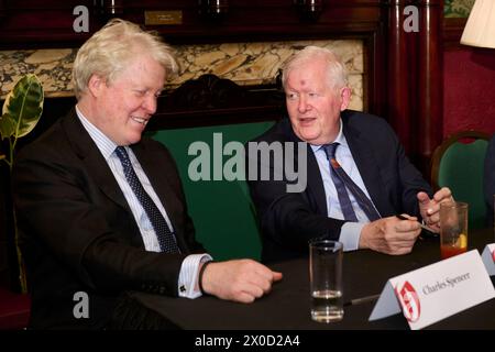 Charles Spencer & Rick Stroud NSP9326 The Oldie Literary Literary Lunch 09-04-24 Foto Stock