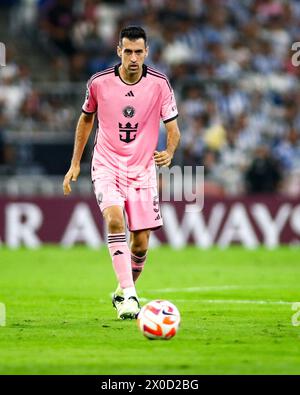 Guadalupe, Messico. 10 aprile 2024. GUADALUPE, MESSICO - 10 APRILE: N. 5 centrocampista Inter Miami, Sergio Busquets durante la partita tra CF Monterrey e Inter Miami come parte dei quarti di finale della seconda tappa della CONCACAF Champions Cup allo stadio BBVA il 10 aprile 2024 a Guadalupe, Messico. (Foto di Toby Tande/PxImages) credito: PX Images/Alamy Live News Foto Stock