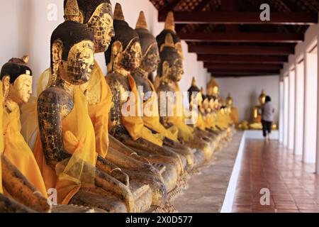 Wat Phra Borommathat Chaiya Ratcha worawihan nella provincia di Surat Thani, a sud della Thailandia Foto Stock