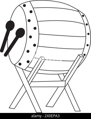 Icona tamburo musulmano illustrazione vettoriale disegno simbolo Illustrazione Vettoriale