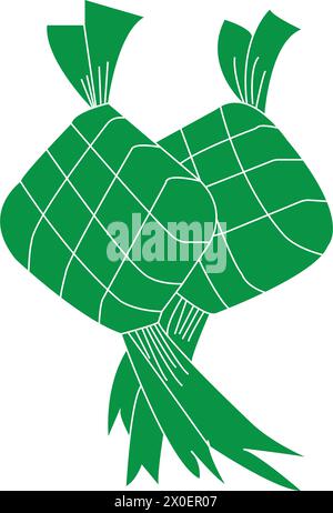 Illustrazione vettoriale di Ketupat per ramadan e eid mubarak. Modello icona Ketupat Illustrazione Vettoriale