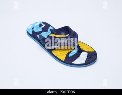 flip flop con design astratto blu isolato Foto Stock