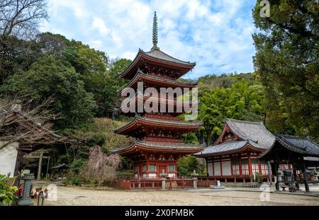 Myoo-in, Gojunoto - pagoda a 5 piani, Fukuyama, Giappone Foto Stock