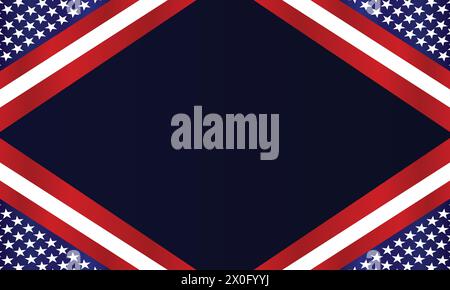 Commemorazione del Memorial Day USA Flag Design background per onorare Illustrazione Vettoriale