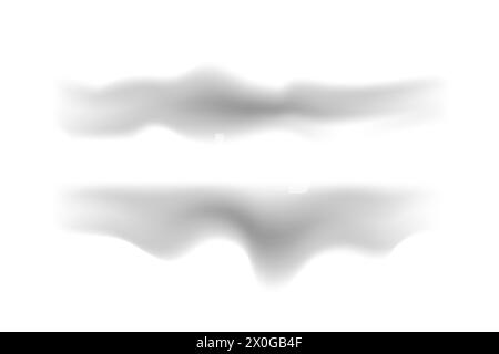 ombra liquida quadrata da un pezzo di carta, nebbia, striscia. Halloween. Illustrazione Vettoriale