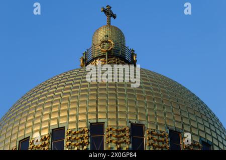 Chiesa Art Nouveau di otto Wagner a Steinhof a Vienna Austria primo piano in Europa Foto Stock