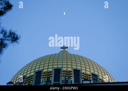 Chiesa Art Nouveau di otto Wagner a Steinhof a Vienna Austria primo piano in Europa Foto Stock