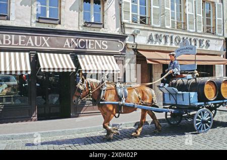 Carrozza del vino a Beaune, Cote d'Or, Borgogna, Francia [traduzione automatizzata] Foto Stock