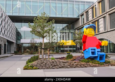 Esterno del quartier generale della Lego Billund Danimarca, aprile 2024 Foto Stock