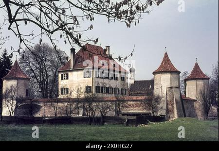 Vista esterna dell'ex rifugio di caccia a Monaco-Obermenzing. [traduzione automatica] Foto Stock