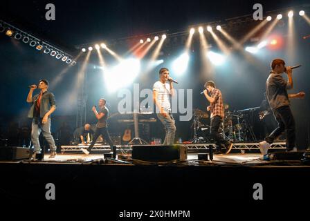 The Wanted, V2011, Hylands Park, Chelmsford, Essex, Regno Unito - 21 agosto 2011 Foto Stock