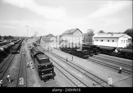 Vista del DDM (Museo tedesco della locomotiva a vapore e stazione Neuenmarkt Wirsberg) [traduzione automatica] Foto Stock