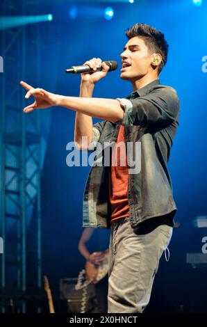 Siva Kaneswaran - The Wanted, V2011, Hylands Park, Chelmsford, Essex, Regno Unito - 21 agosto 2011 Foto Stock