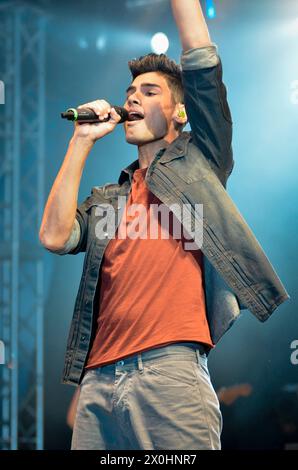 Siva Kaneswaran - The Wanted, V2011, Hylands Park, Chelmsford, Essex, Regno Unito - 21 agosto 2011 Foto Stock