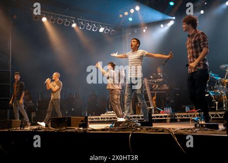 The Wanted, V2011, Hylands Park, Chelmsford, Essex, Regno Unito - 21 agosto 2011 Foto Stock