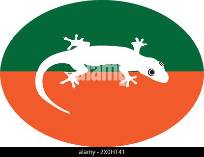 illustrazione vettoriale icona lucertola design semplice Illustrazione Vettoriale