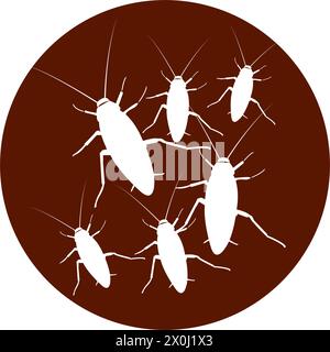 illustrazione vettoriale icona scarafaggio disegno simbolo Illustrazione Vettoriale