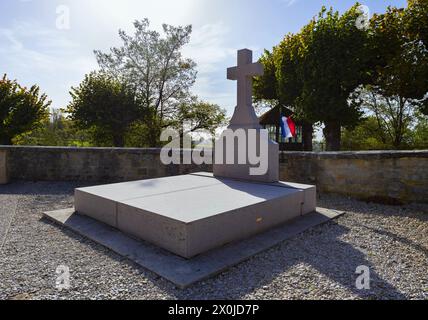 Tomba di Charles de Gaulle a Colombey, Francia Foto Stock