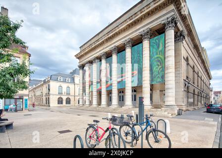 Grand Theatre, teatro, opera, facciata, architettura, tour della città, Digione, dipartimenti Cote-d'Or, Francia, Europa, Foto Stock