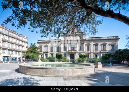 Prefettura - Herault, centro storico, facciate, tour della città, vista sulla casa, città vecchia, Montpellier, Herault, Francia, Foto Stock