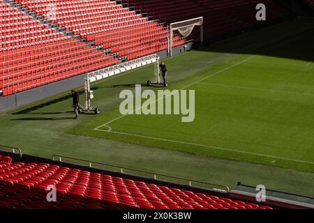 Bilbao, Biscaglia, Spagna - 12 aprile 2024 - interno dello stadio San Mamés, Athletic Club de Bilbao Foto Stock