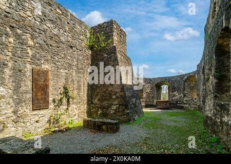 Bösingen - Herrenzimmern, rovine del castello di Herrenzimmern, castello dei baroni più tardi conti di Zimmern. Foto Stock