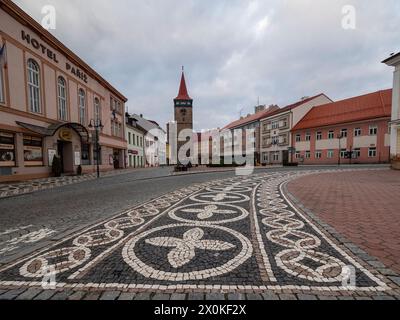 JiÄ'n è una piccola città nella regione di Hradec Kralove nella Repubblica Ceca. Foto Stock