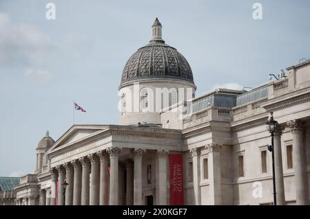 National Gallery, Trafalgar Square, Westminster, Londra, Regno Unito Foto Stock