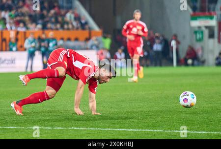 Kevin Volland, Union Berlin 10 nella partita FC AUGSBURG - 1. FC Union Berlin il 12 aprile 2024 ad Augusta, Germania. Stagione 2023/2024, 1.Bundesliga, FCA, giorno di partita 29, 29.Spieltag fotografo: Immagini ddp / STAR-images - LE NORMATIVE DFL VIETANO QUALSIASI USO DI FOTOGRAFIE come SEQUENZE DI IMMAGINI e/o QUASI-VIDEO - Foto Stock