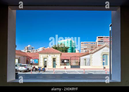 Centro culturale, Lonja del Pescado, vista casa, architettura, visita della città, Alicante, autonomia di Valencia, Spagna, Foto Stock