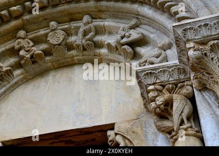 Chiesa di Santo Estebo di Ribas de Miño, o Saviñao, Lugo, Spagna Foto Stock