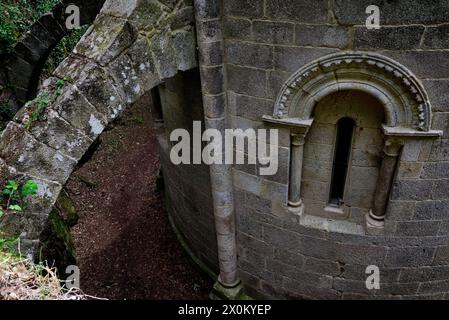 Chiesa di Santo Estebo di Ribas de Miño, o Saviñao, Lugo, Spagna Foto Stock