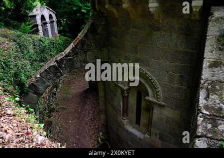 Chiesa di Santo Estebo di Ribas de Miño, o Saviñao, Lugo, Spagna Foto Stock