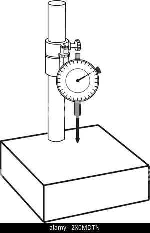 Icona indicatore a quadrante design semplice Illustrazione Vettoriale