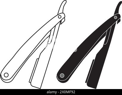 illustrazione vettoriale dell'icona dei baffi da barba design semplice Illustrazione Vettoriale