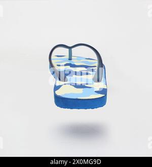 flip flop con design astratto camo isolato Foto Stock