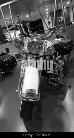 Torino, Italia - 20 giugno 2021: Una vista di una moto storica al Museo dell'Automobile di Torino Foto Stock
