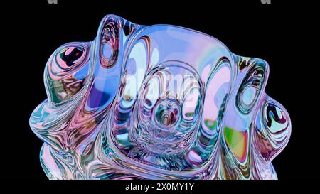 Caleidoscopici: Una visione della fluidità del vetro Foto Stock
