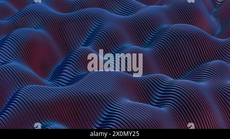 Onde di Amethyst: Un mare maestoso di eleganza a righe Foto Stock