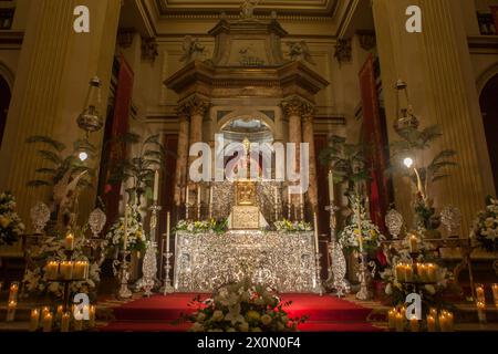 Pamplona, Spagna - 3 marzo 2024: Cappella di San Fermin presso la Chiesa di San Lorenzo, Pamplona, Navarra, Spagna Foto Stock