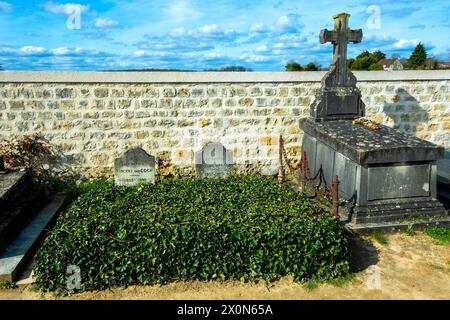 Auvers-sur-Oise. Tomba di Vincent e Theo Van Gogh al cimitero. Dipartimento Val-d'Oise. Ile-de-France. Francia. Europa Foto Stock