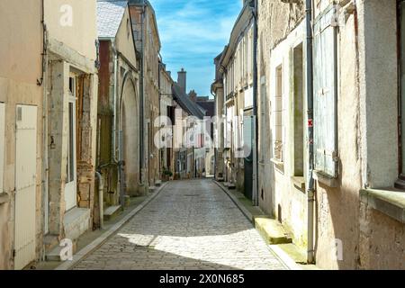 Sancerre etichettato Les Plus Beaux Villages de France. Strada in città. Dipartimento Cher. Centro-Val de Loire. Francia Foto Stock