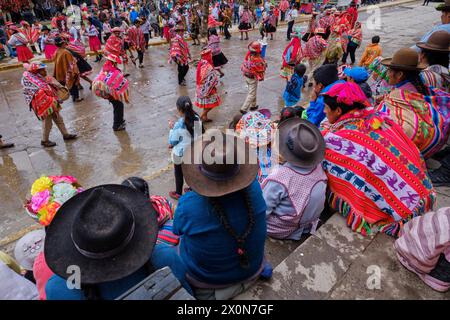 Perù, provincia di Cuzco, città di Lares, carnevale Foto Stock