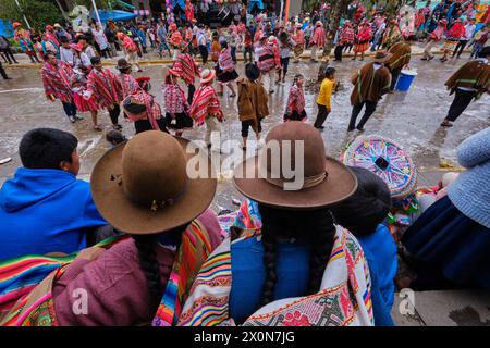 Perù, provincia di Cuzco, città di Lares, carnevale Foto Stock