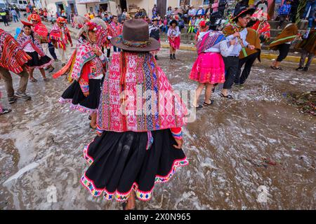 Perù, provincia di Cuzco, città di Lares, carnevale Foto Stock