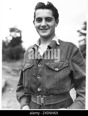 STAMPA GRATUITA DEL QUOTIDIANO Claude, 17 anni. Negativo fotografico, British Army, 21st Army Group Foto Stock