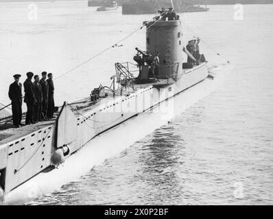 LA MARINA POLACCA IN GRAN BRETAGNA, 1939-1947 - il sottomarino della Marina polacca ORP Sokół (Falcon). Fotografia probabilmente scattata a Portsmouth, gennaio 1941 Polska Navy, ORP Sokół, Polska Navy Foto Stock