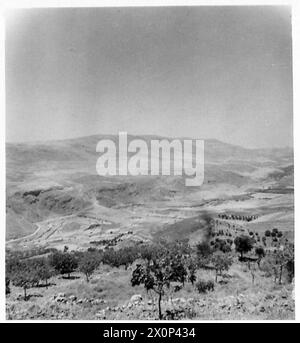 L'AVANZATA BRITANNICA IN SIRIA - Una visione del tipo di paese su cui le truppe britanniche e imperiali stanno avanzando in Siria. Negativo fotografico, British Army Foto Stock