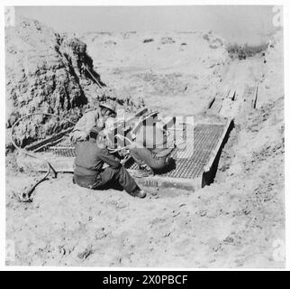 OTTAVA ARMATA: 8A DIVISIONE INDIANA ATTACCO ATTRAVERSO SENIO - il varco del fiume Senio, dove fu effettuato il primo attraversamento. Negativo fotografico, British Army Foto Stock