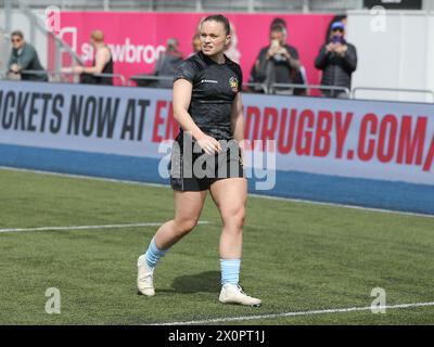 Londra, Regno Unito. 13 aprile 2024. Londra, Inghilterra, 13 aprile 2024: Jodie Ounsley (11 Exeter Chiefs) prima della partita della Allianz Cup tra Saracens ed Exeter Chiefs allo Stonex Stadium di Londra, Inghilterra. (Jay Patel/SPP) credito: SPP Sport Press Photo. /Alamy Live News Foto Stock